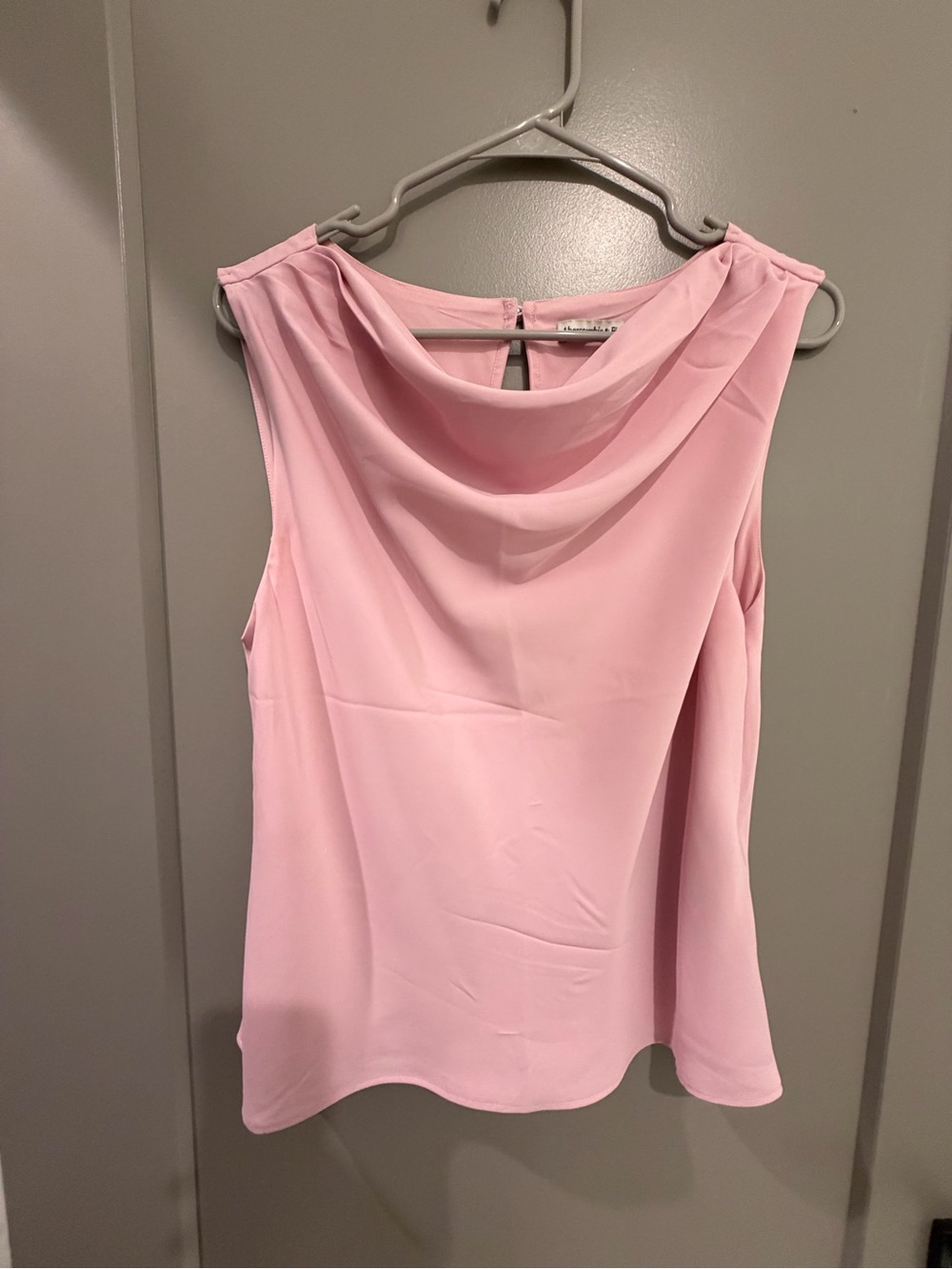 Abercrombie & Fitch Soft Pink Draped Neck Sleeveless Camisole